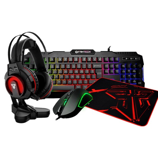 FANTECH P51 GAMING SET 5IN1 ( MOUSE - KEYBOARD - STAND HEADSET - HEADSET -  MOUSEPAD )